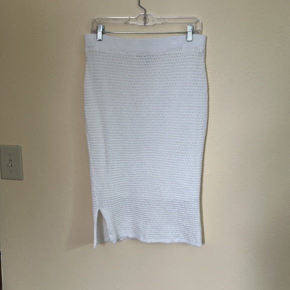 White Knit Skirt - Picture 1 of 5